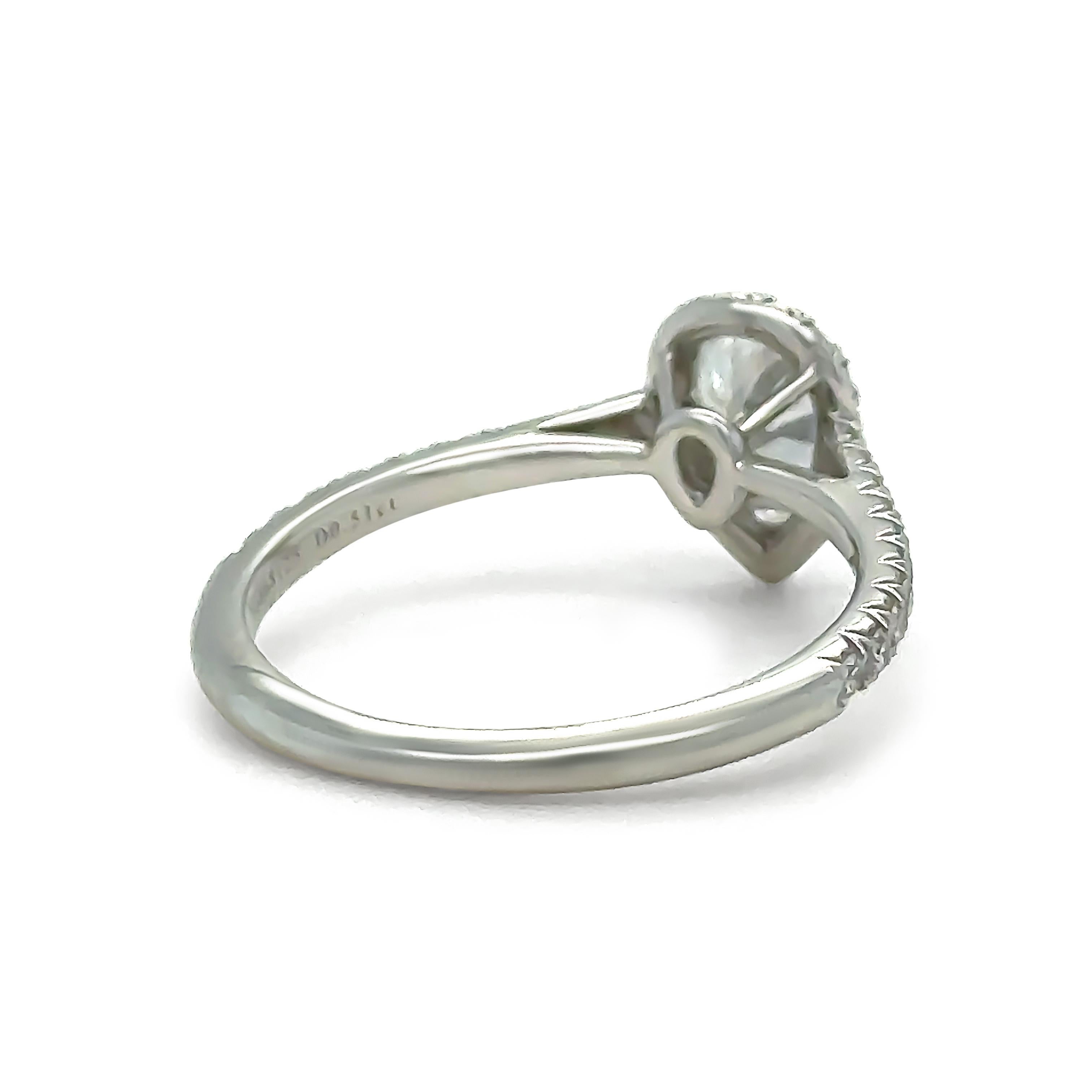 Tiffany & Co Platinum Diamond Engagement Ring 0.77ct In Excellent Condition In SYDNEY, NSW