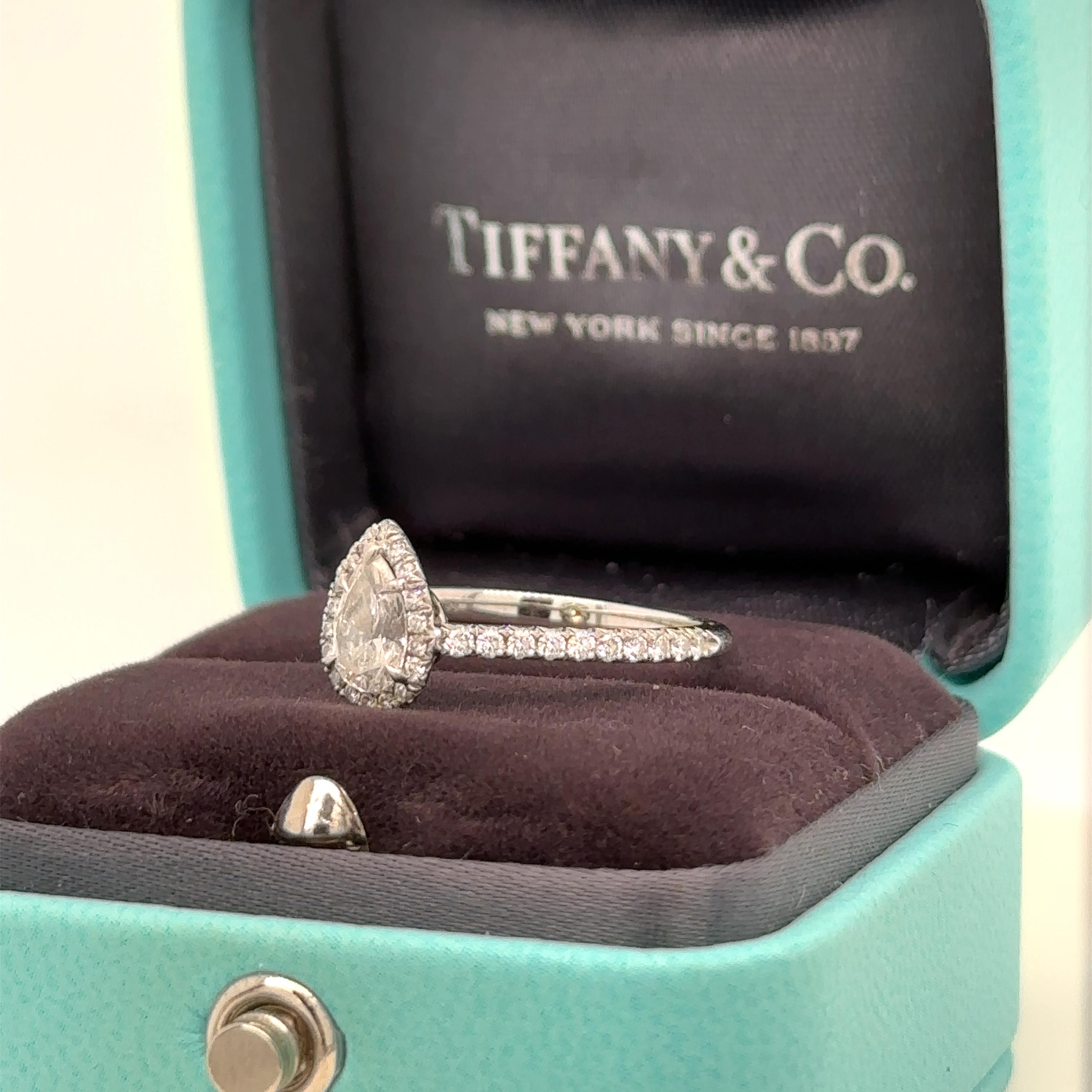 Women's Tiffany & Co Platinum Diamond Engagement Ring 0.77ct