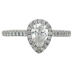 Used Tiffany & Co Platinum Diamond Engagement Ring 0.77ct