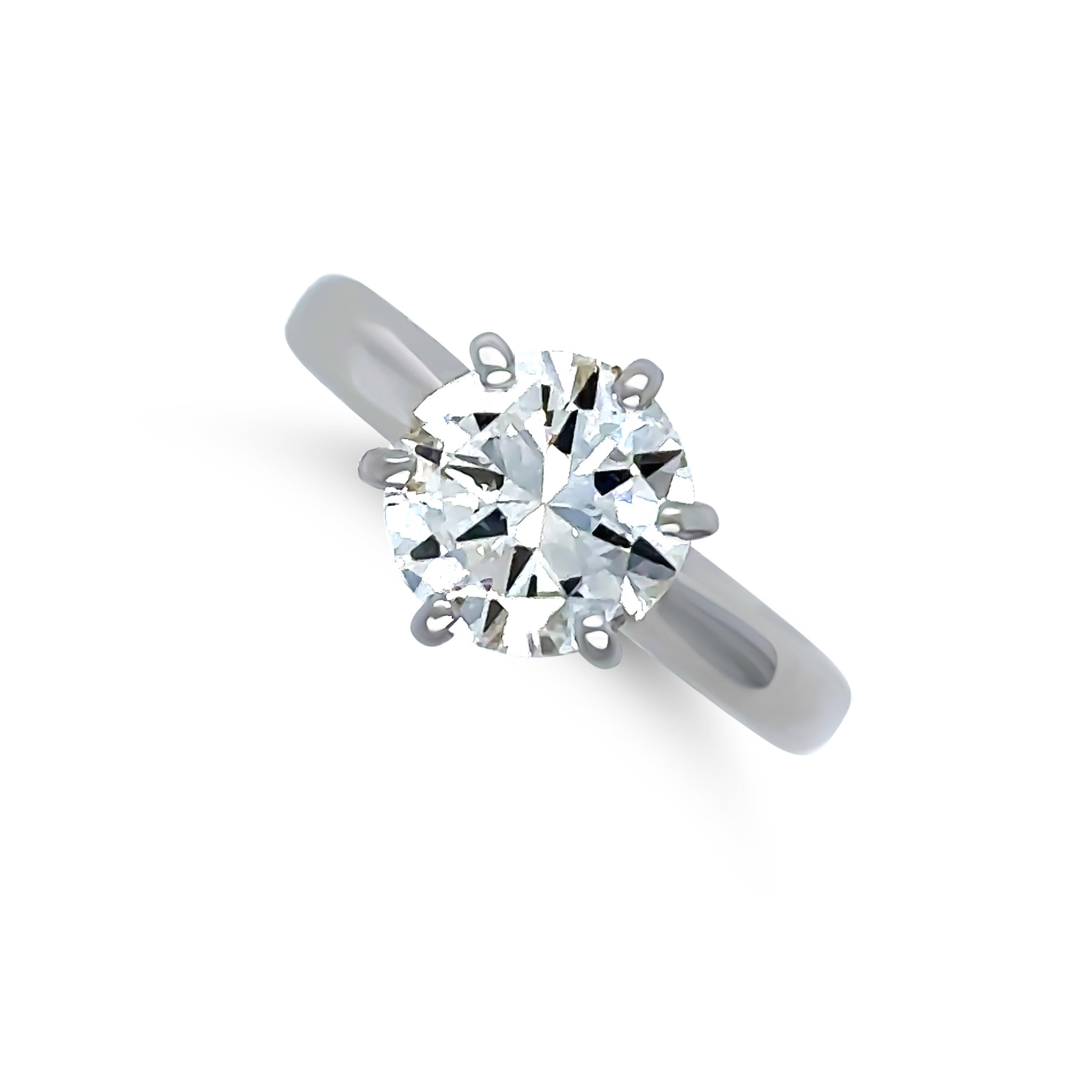 Tiffany & Co Platinum Diamond Engagement Ring 0.85ct For Sale 1