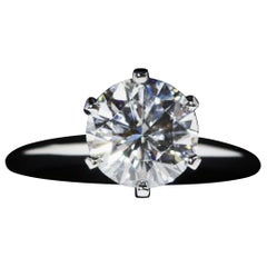 Tiffany & Co. Platinum Diamond Engagement Ring, 1.42 Carat, G, VS2