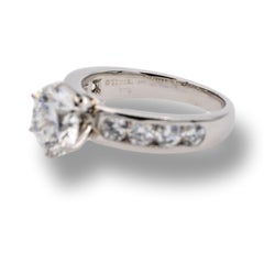 Tiffany & Co. Platinum Diamond Engagement Ring 2.80Cts. TW EVVS2 Diamond Band