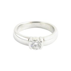 Tiffany & Co. Platinum Diamond Engagement Ring .45 Carat Cert / Box