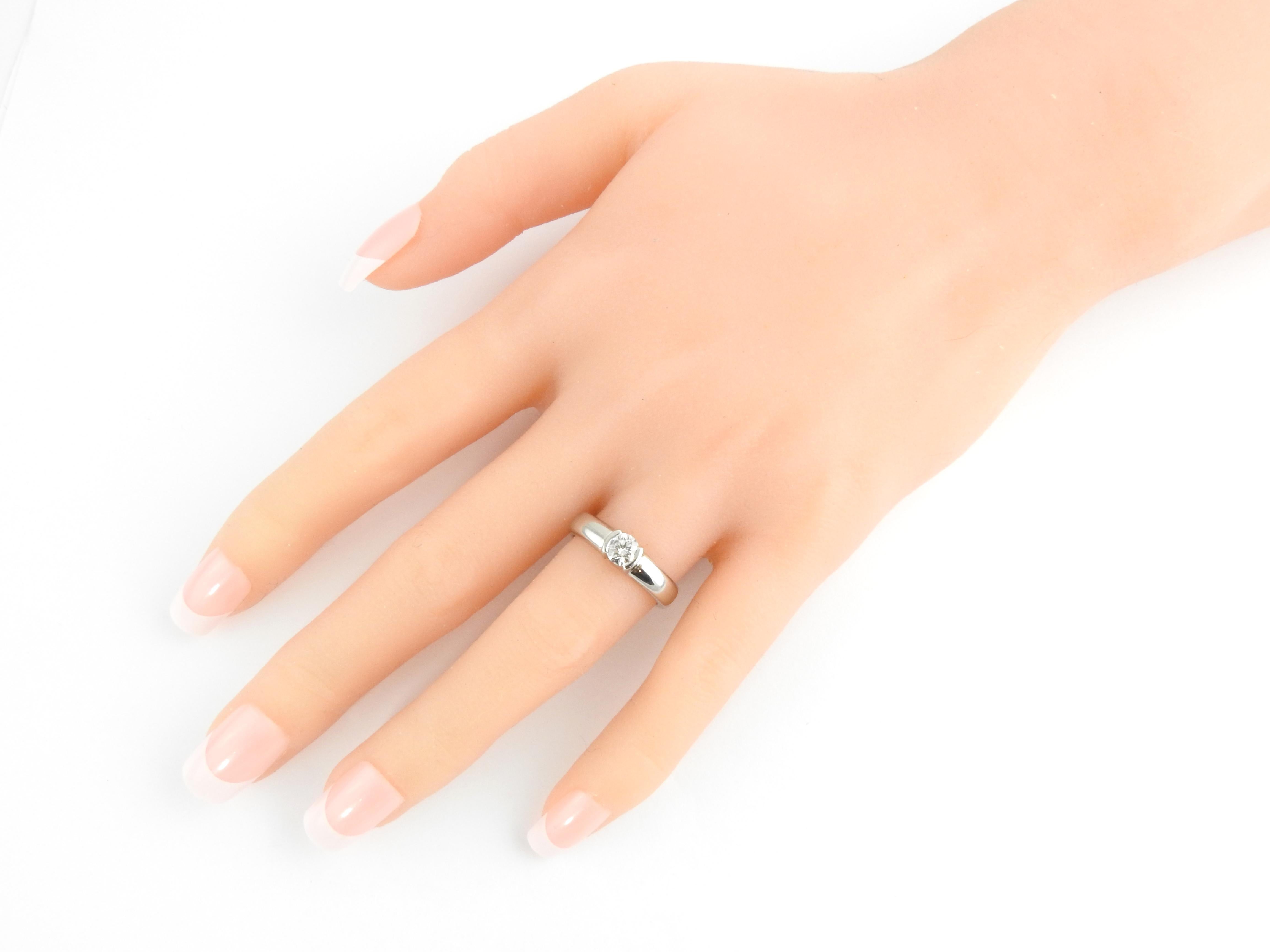Tiffany & Co. Platinum Diamond Engagement Ring .45 Carat Cert / Box 2