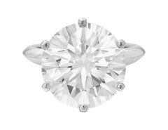 Tiffany & Co. Platinum Diamond Engagement Ring 6.53 Carat D/VVS1