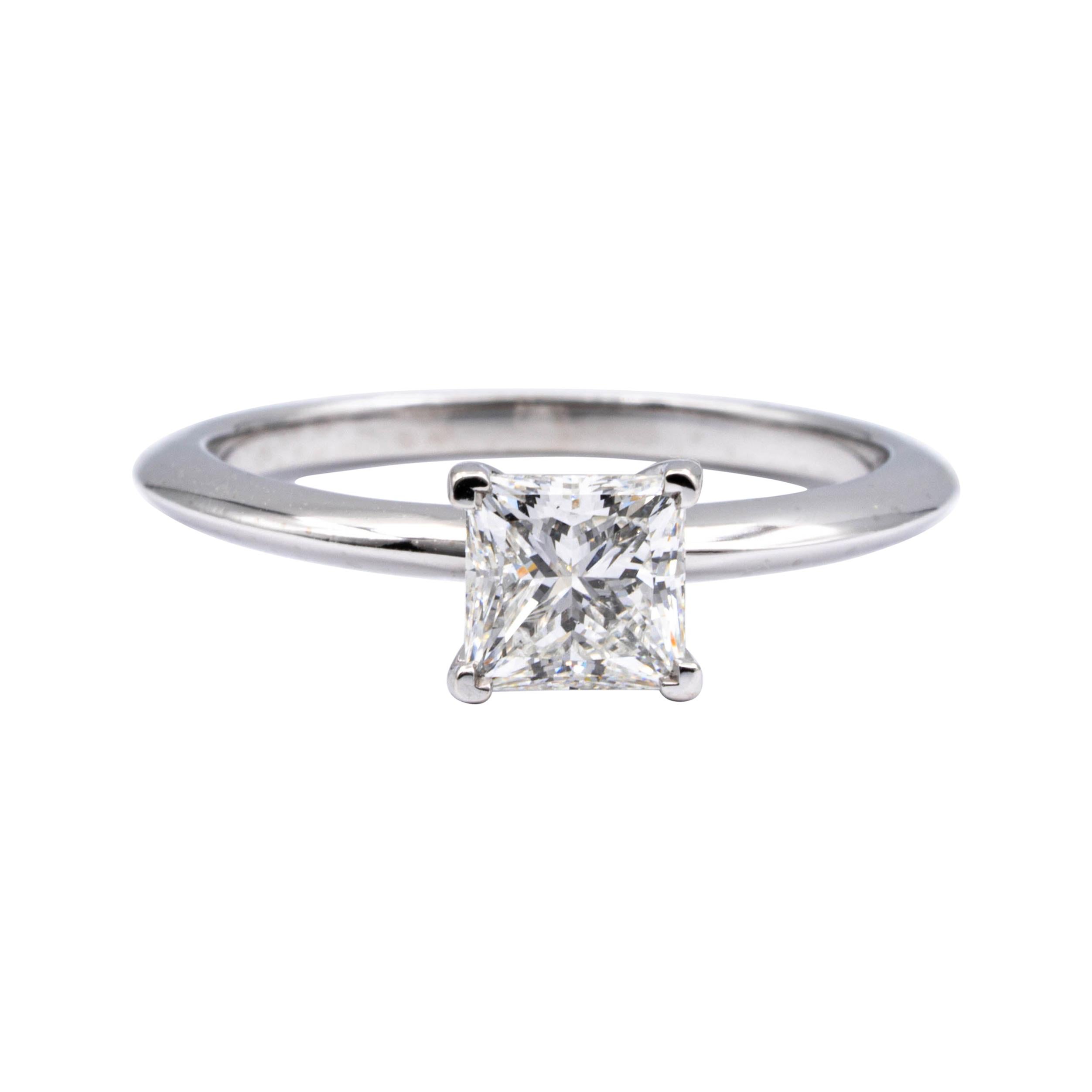 TIFFANY and CO Platinum 6.43ct Diamond Engagement Ring at 1stDibs