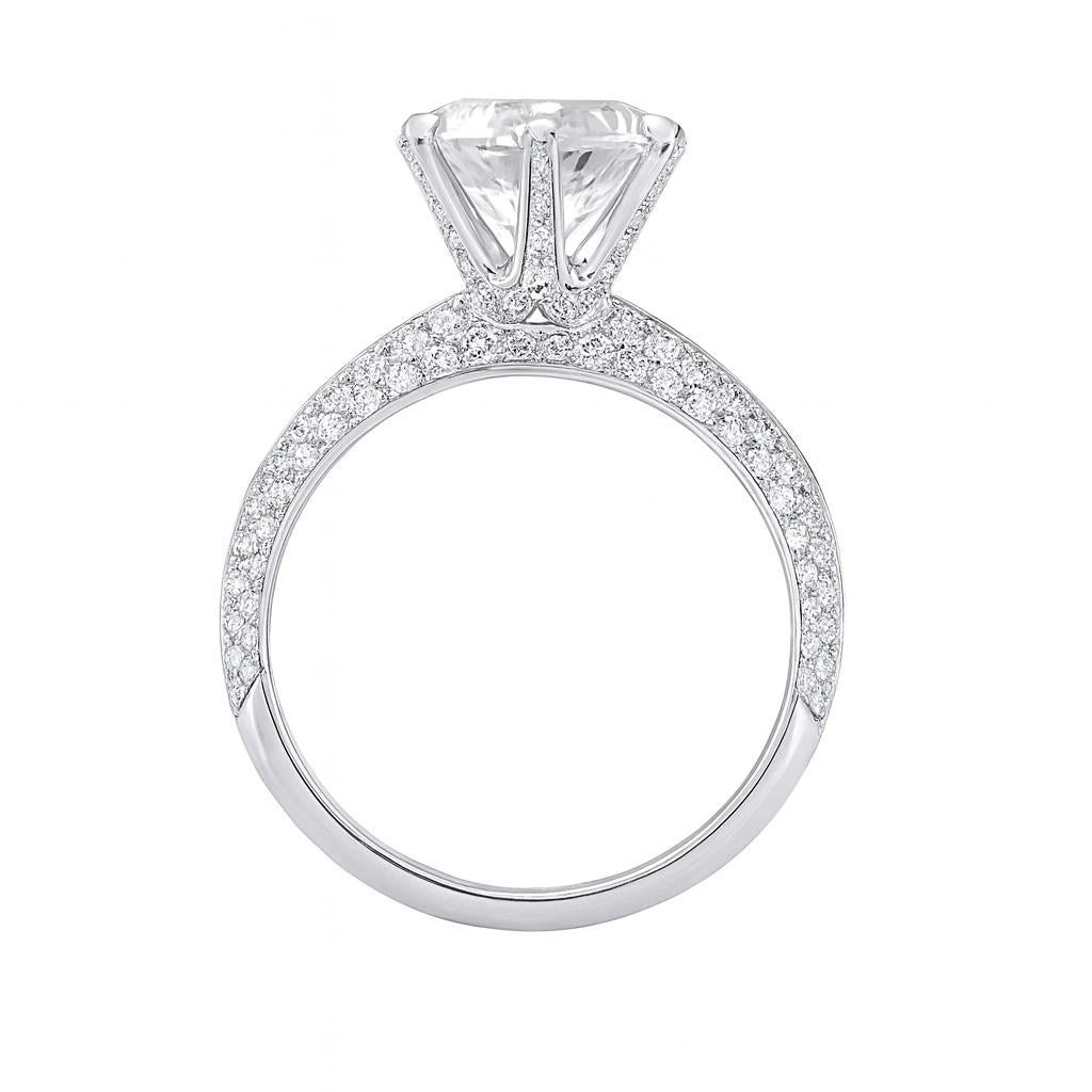Moderne Tiffany & Co. Bague de fiançailles en platine et diamants en vente