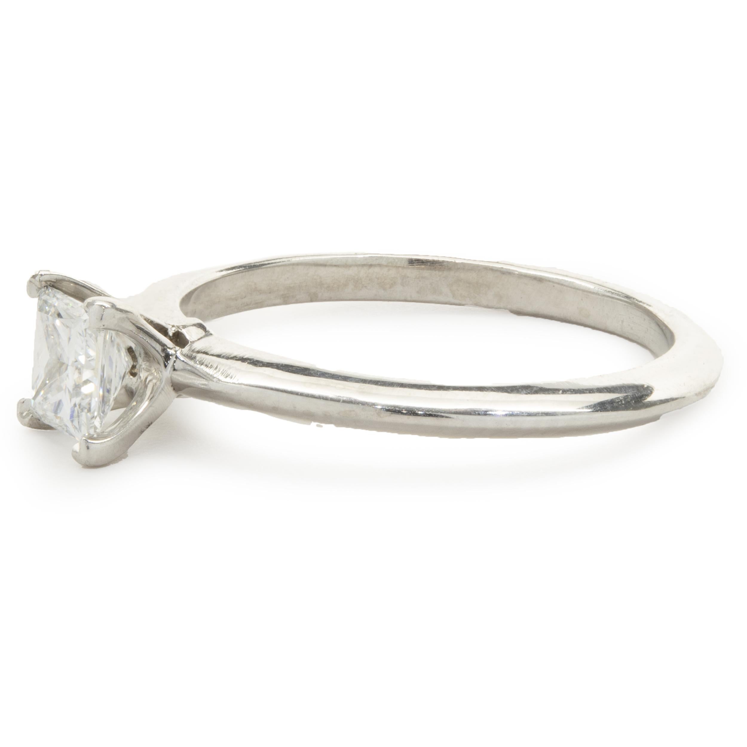 Tiffany & Co. Platin Diamant Verlobungsring im Zustand „Hervorragend“ im Angebot in Scottsdale, AZ