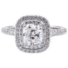 Tiffany & Co. Platin-Diamant-Verlobungsring