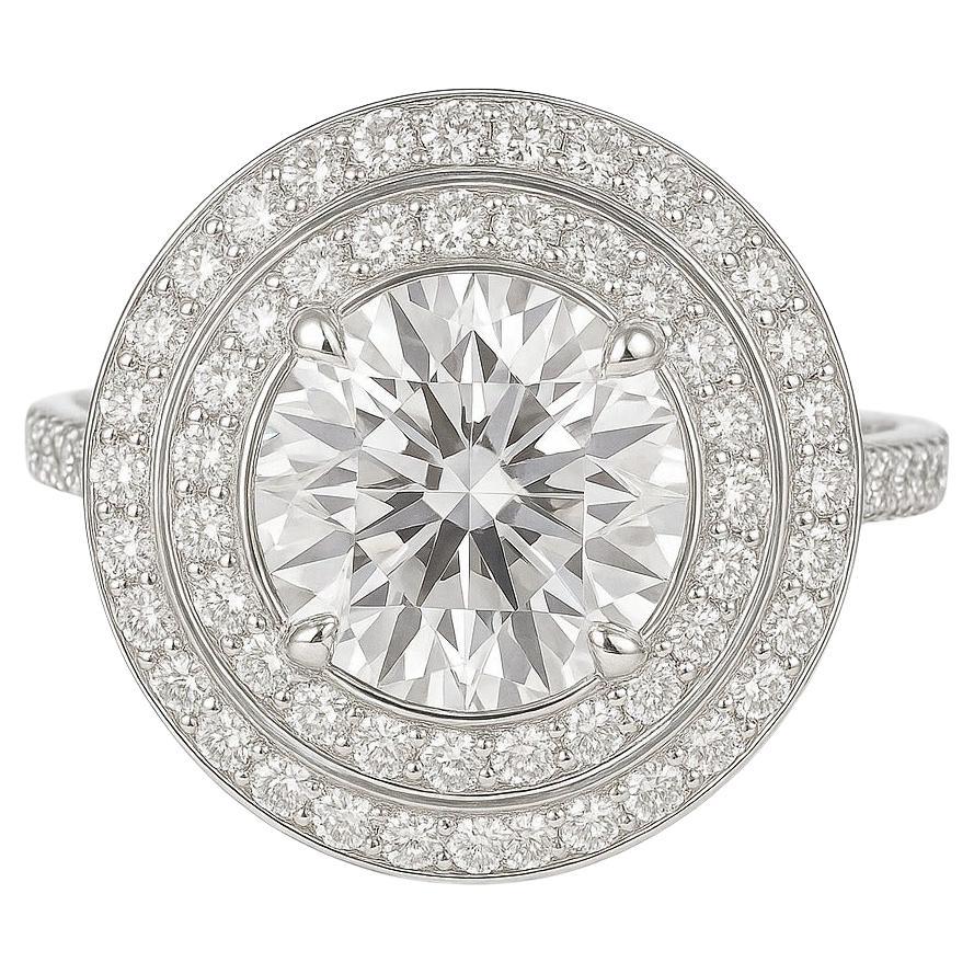 Tiffany & Co. Platinum Diamond Engagement Ring For Sale