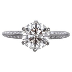 Tiffany & Co. Bague de fiançailles en platine et diamants