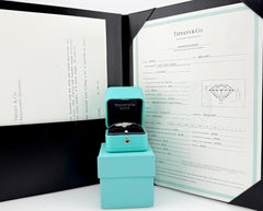 Tiffany & Co Platinum Diamond Engagement Ring Round 0.60 ct I VVS1