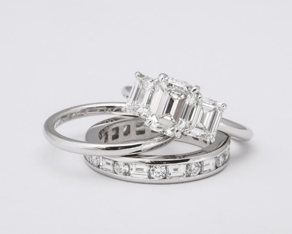 Tiffany & Co. Platinum Diamond Engagement Ring Set In Excellent Condition In Bal Harbour, FL