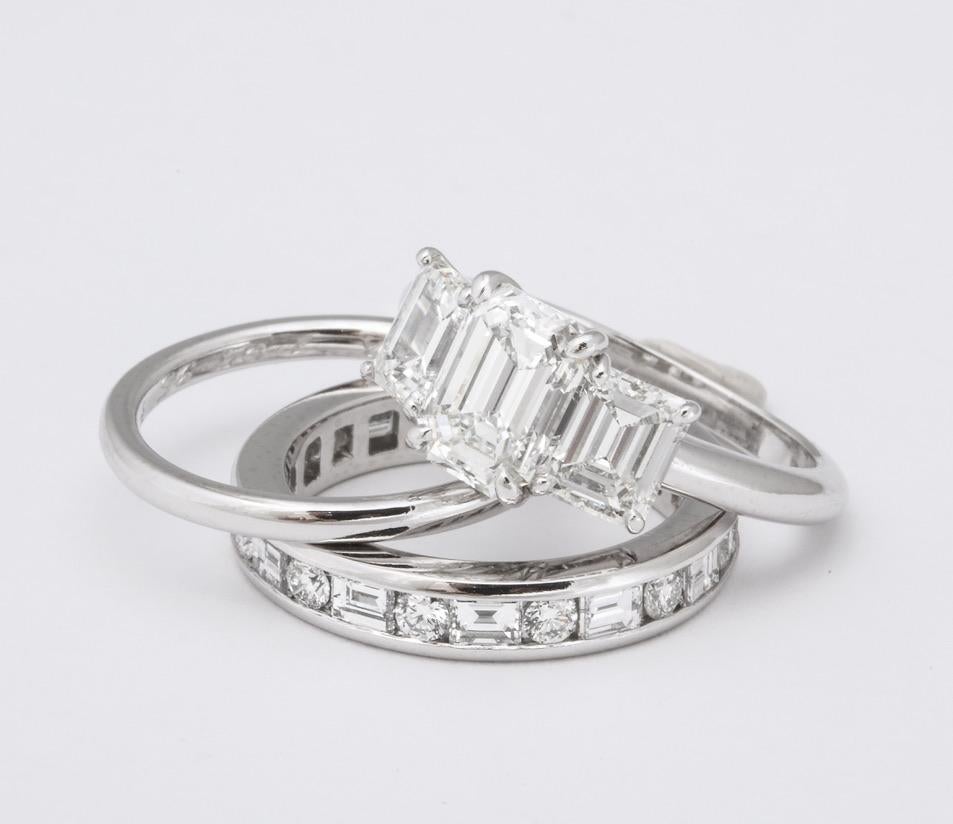 Women's or Men's Tiffany & Co. Platinum Diamond Engagement Ring Set