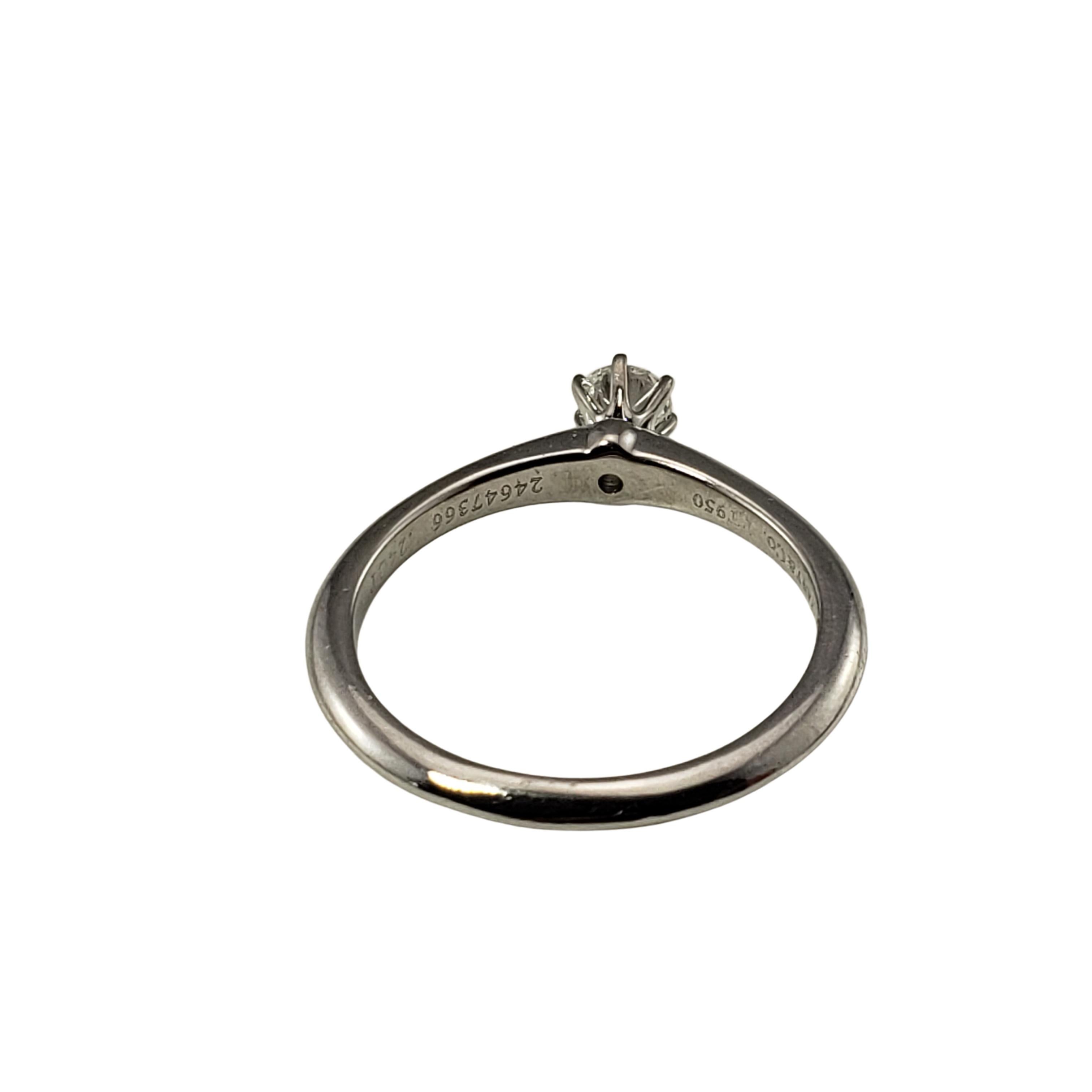 Tiffany & Co Platinum Diamond Engagement Ring In Good Condition In Washington Depot, CT