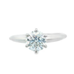 Tiffany & Co. Platinum Diamond Engagement Ring w/ Papers and Appraisal