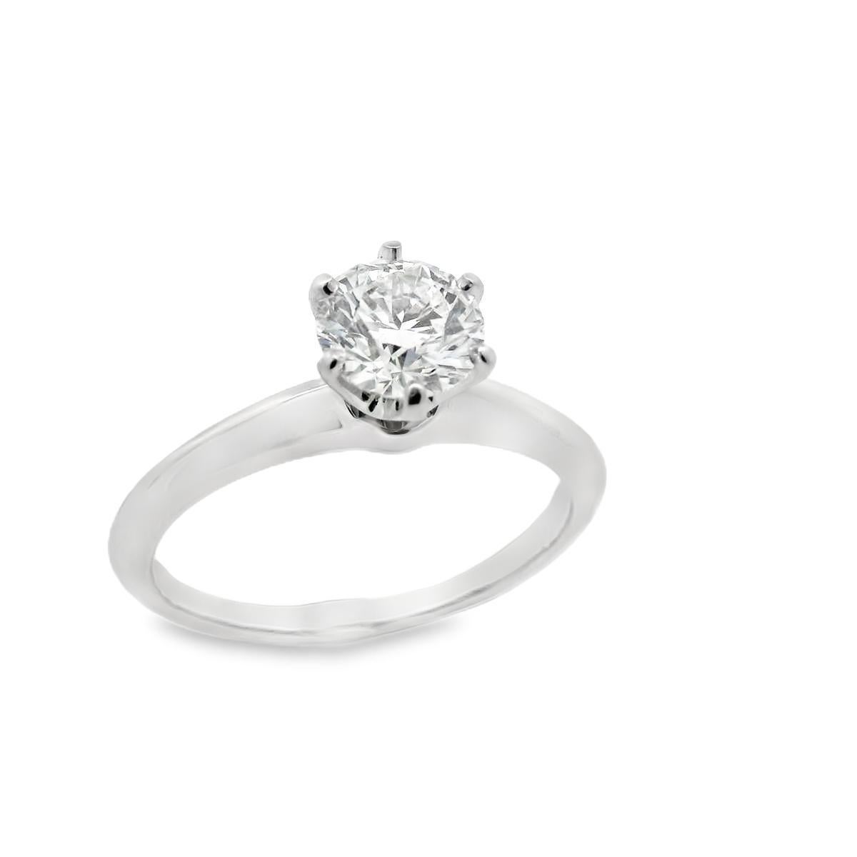 Tiffany & Co. Platinum Diamond Engagement Ring w/ Papers and Appraisal For Sale 2