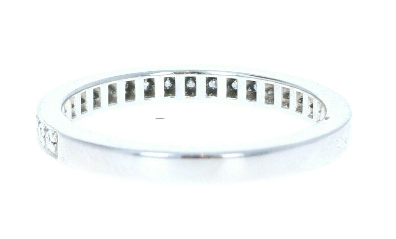 Round Cut Tiffany & Co Platinum & Diamond Eternity Band For Sale