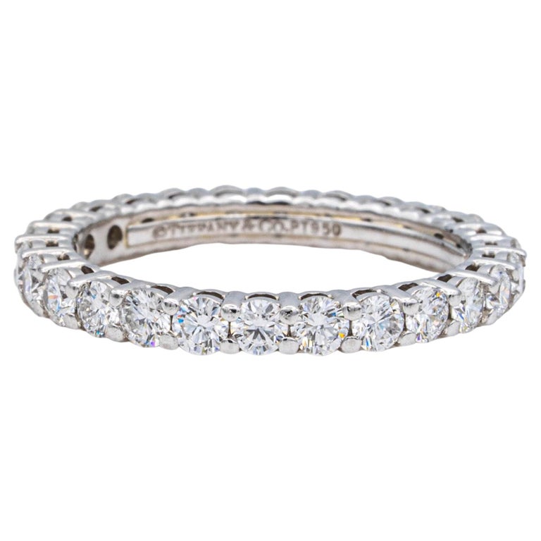 Tiffany and Co. Platinum Diamond Eternity Embrace Band Ring 0.78cts at  1stDibs