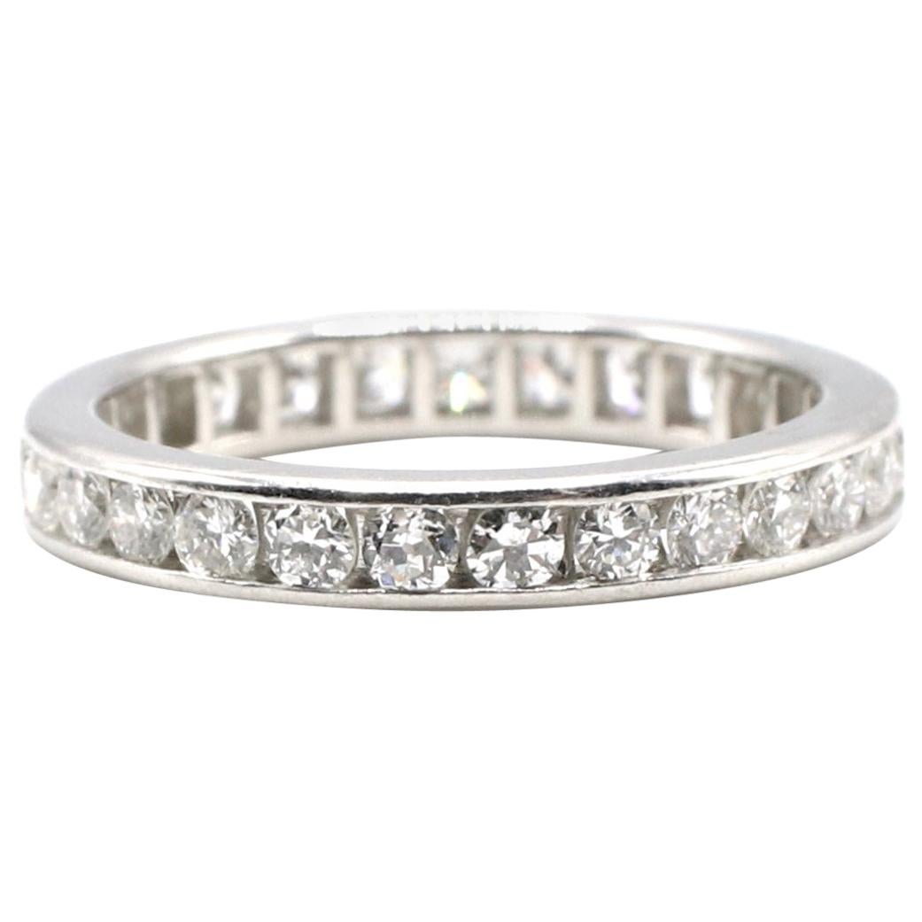 Tiffany & Co. Platinum Diamond Eternity Wedding Band Ring