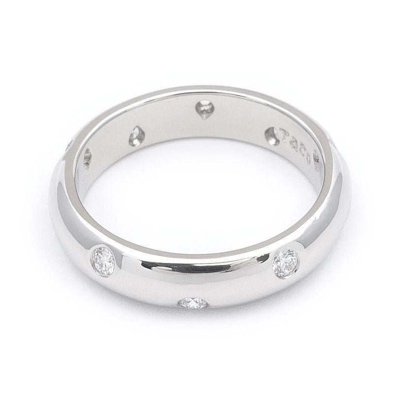 Women's TIFFANY & Co. Etoile Platinum Diamond 4mm Band Ring 5.5
