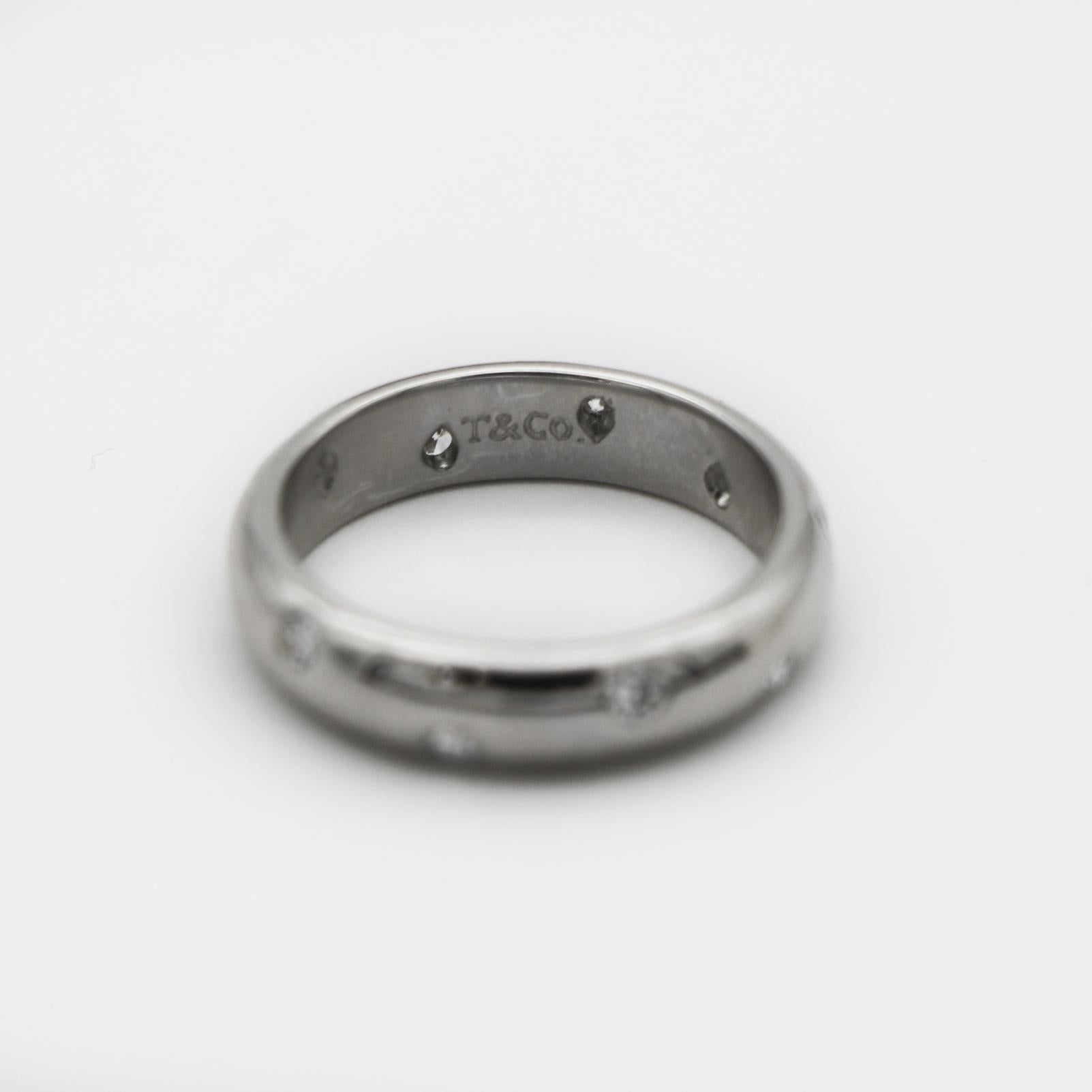 Tiffany & Co. Anello Etoile con diamante in platino In condizioni buone in vendita a San Fernando, CA