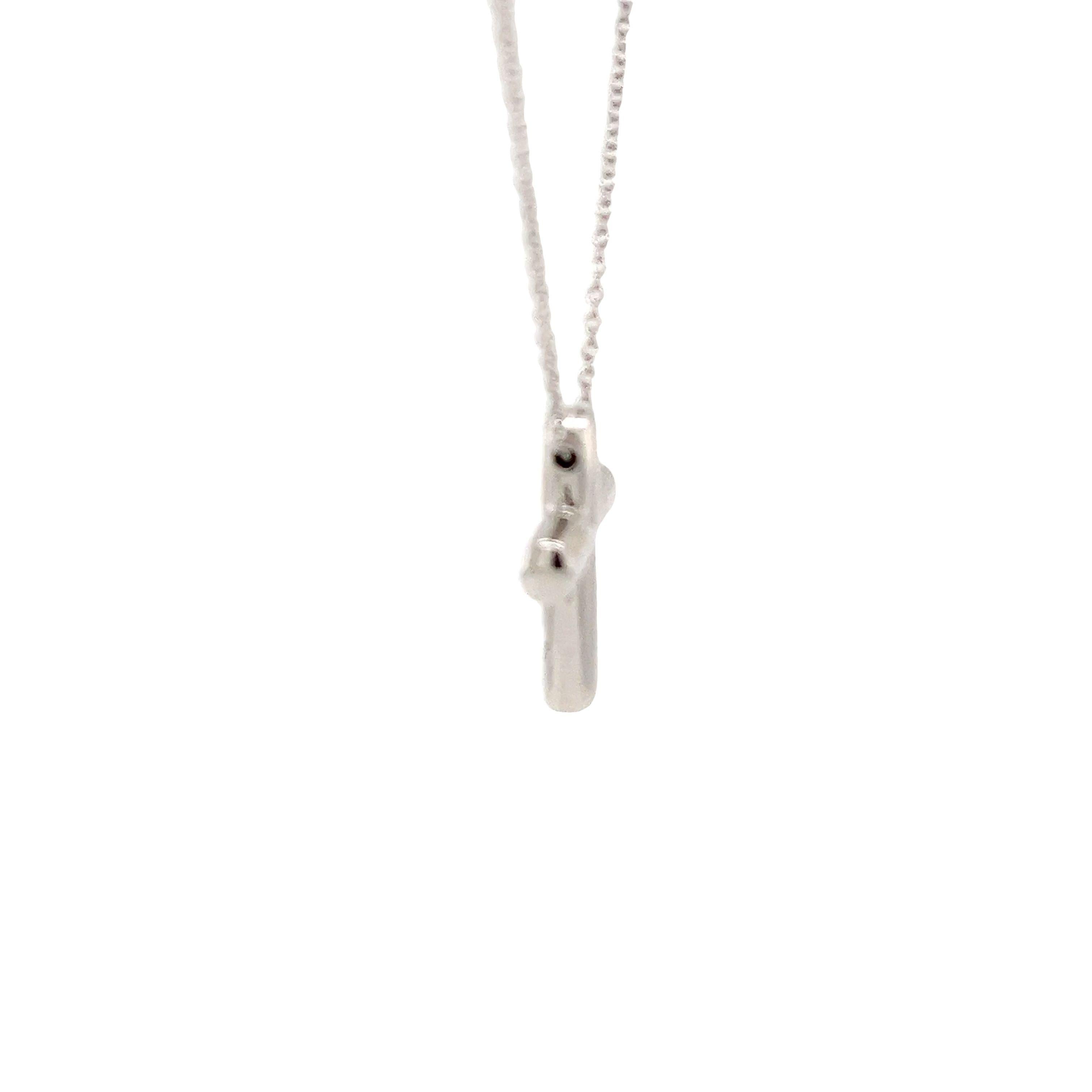 Tiffany & Co. Platin Diamant Etoile Kreuz-Anhänger an 16