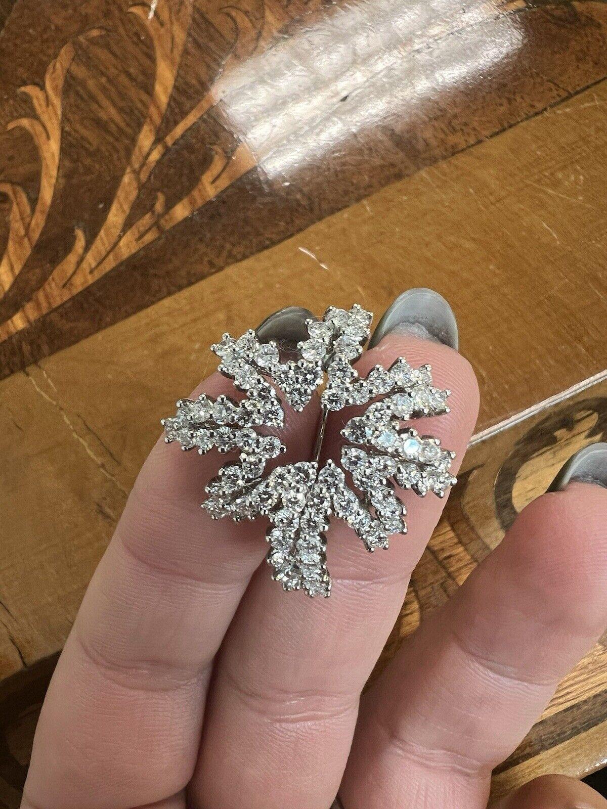 TIFFANY & CO. Platinum & Diamond Fireworks Pin / Brooch Modern 1993 1