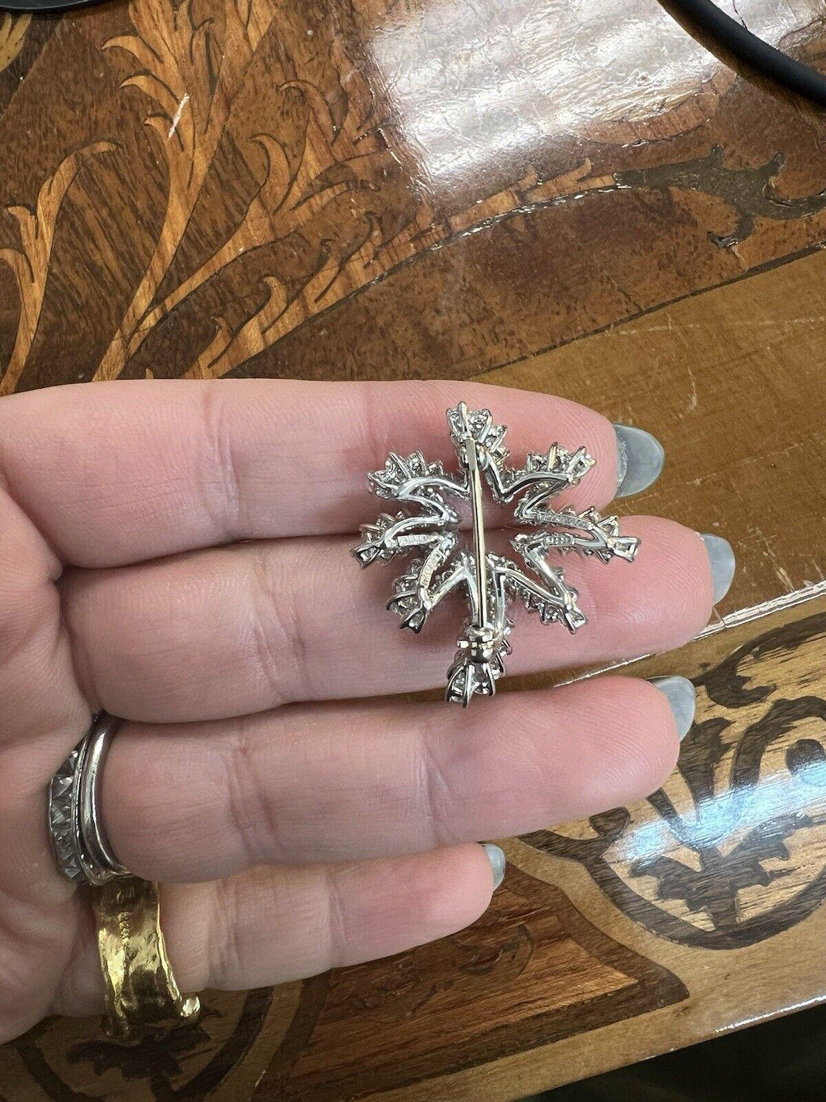 TIFFANY & CO. Platinum & Diamond Fireworks Pin / Brooch Modern 1993 2