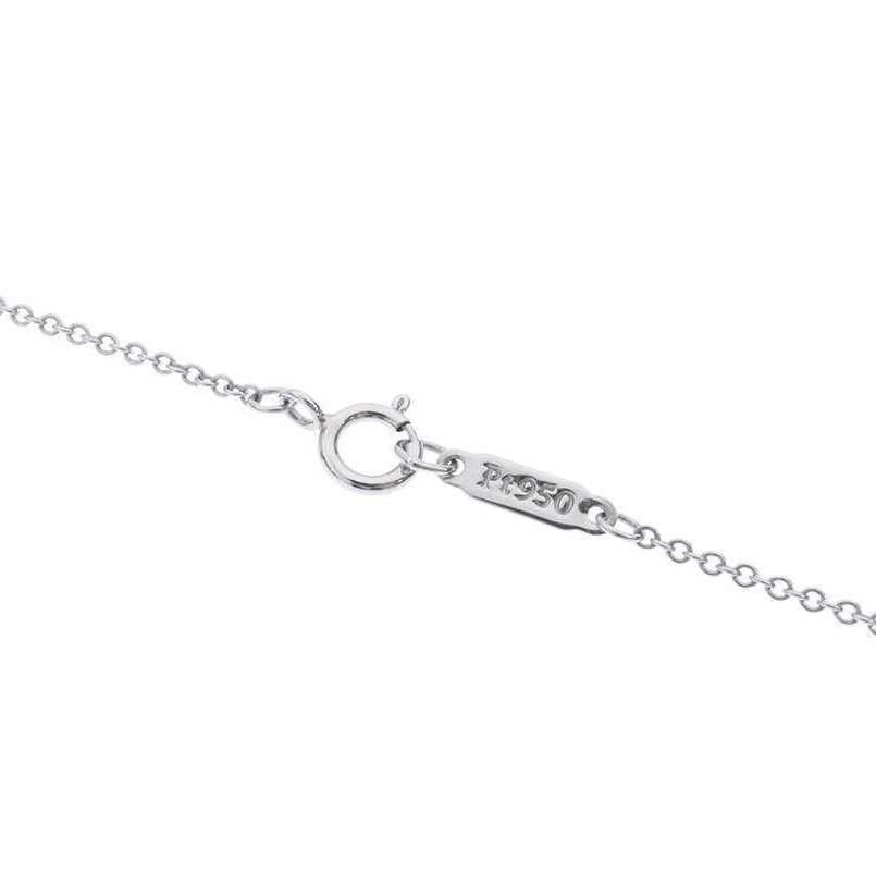 TIFFANY & Co. Platinum Diamond Fleur De Lis Key Pendant Necklace For Sale 3
