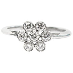 Tiffany & Co. Platinum Diamond Flower Cluster Ring