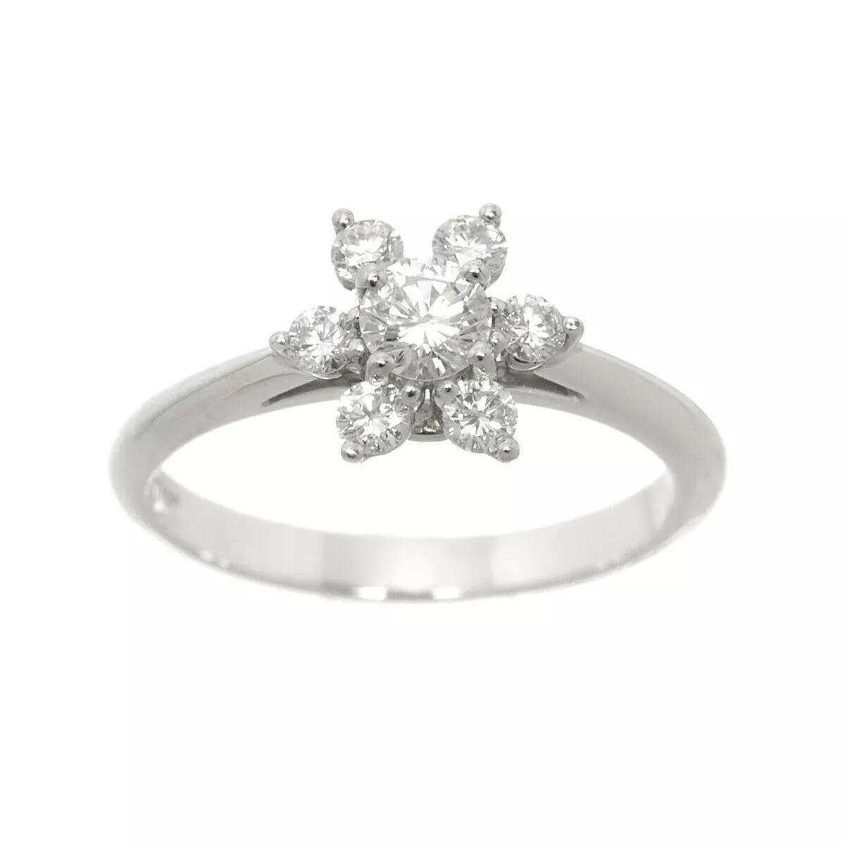 TIFFANY & Co. Anillo Flor Diamante Platino 4.5 Corte redondo