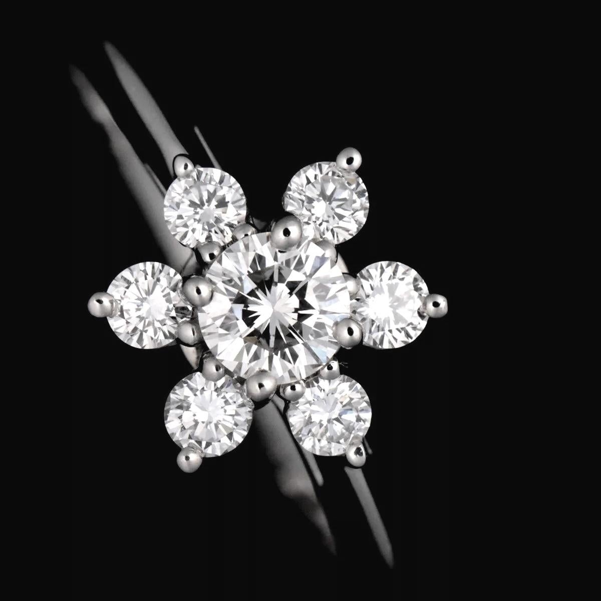Women's TIFFANY & Co. Platinum Diamond Flower Ring 5.5