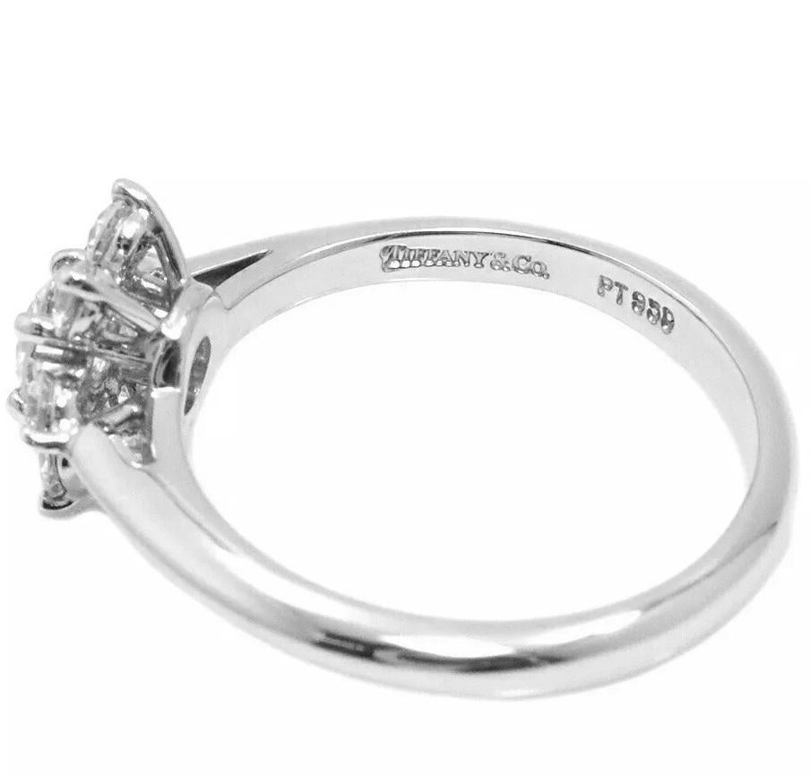TIFFANY & Co. Platinum Diamond Flower Ring 5.5 2
