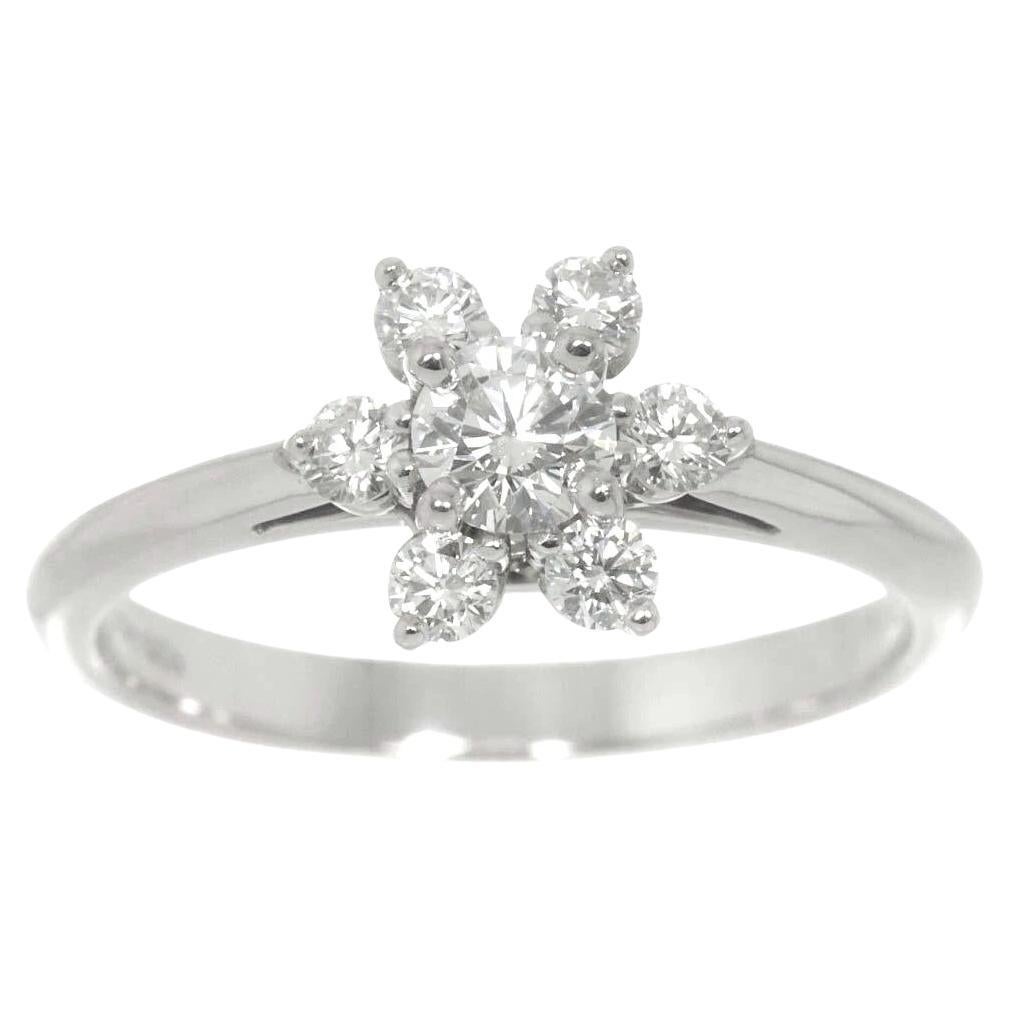 TIFFANY & Co. Anello con fiore di diamante in platino 5.5