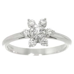 TIFFANY & Co. Anello con fiore di diamante in platino 5.5