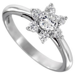 TIFFANY & Co. Platin-Diamant-Blumenring 5.5
