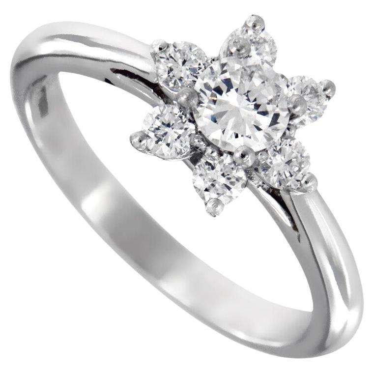 TIFFANY & Co. Anillo Flor Diamante Platino 7.5