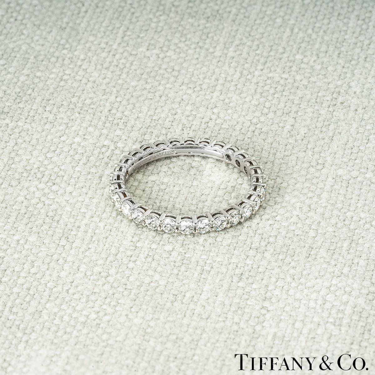 Tiffany & Co. Platinum Diamond Full Eternity Forever Ring 0.85ct TDW 1