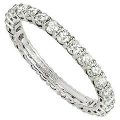 Tiffany & Co. Platinum Diamond Full Eternity Forever Ring 0.85ct TDW