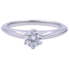 Tiffany & Co. Platinum Diamond G Color VS1 Ring 0.26 Carat