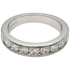 Tiffany 
Co. Platinum Diamond Half-Band