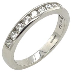 Tiffany & Co. Platinum Diamond Half Eternity Ring set with 11 round Diamonds