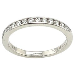 Tiffany & Co. Platin Diamant Halb-Eternity-Ring mit 15 runden Diamanten