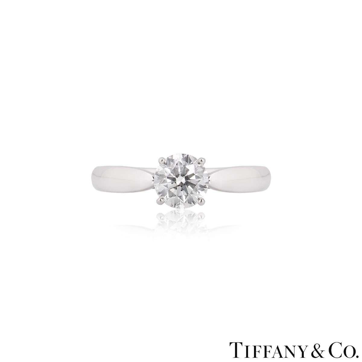 Round Cut Tiffany & Co. Platinum Diamond Harmony Ring 0.72 Carat