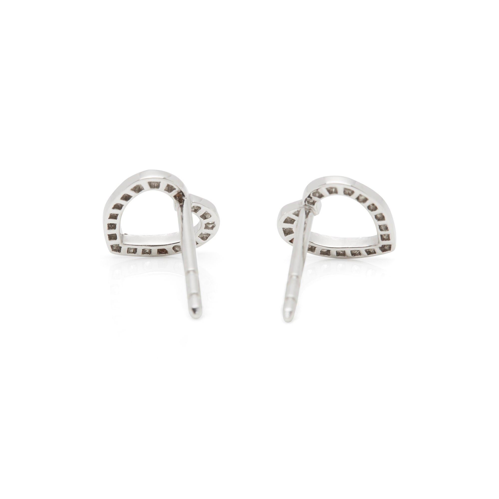 platinum heart earrings