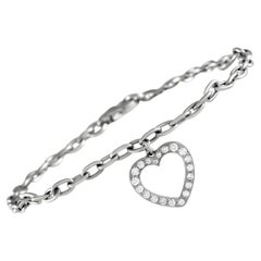 Tiffany & Co. Platinum Diamond Heart Link Bracelet