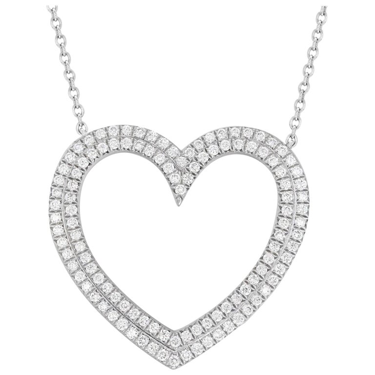 Tiffany and Co. HerzHalskette aus Platin mit 0,57 Karat Diamant
