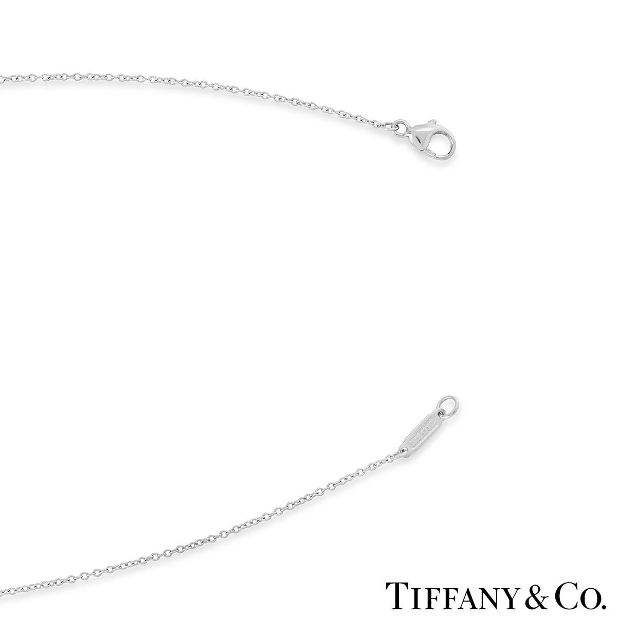Tiffany & Co. Platinum Diamond Heart Pendant In Excellent Condition For Sale In London, GB