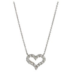 Tiffany & Co. Platinum Diamond Heart Pendant